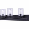 Canarm Gs 3Lt Black Clear Vanity Light IVL370A03BK-B